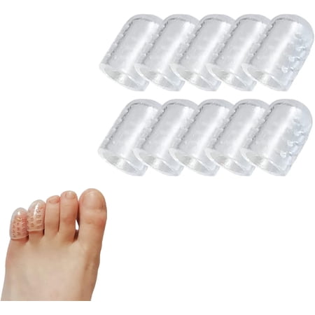 Silicone Anti-Friction Toe Protector, Gel Toe Protectors Breathable Toe Covers, Gel Toe Separator Caps Pinky Toe Sleeves Protectors, Toe Covers, Protect Toe from Rubbing for Men Women