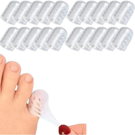 Silicone Anti-Friction Toe Protector, Gel Toe Protectors Breathable Toe Covers, Little Toe Protectors Caps Guards for Men Women, Silicone Breathable Toe Covers, for Corns, Blisters (20pc)