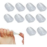 Silicone Anti-Friction Toe Protector,Silicone Breathable Toe Covers,Silicone Toe Protectors,Foot Care Tool Anti-Friction Toe Separators for Corns, Calluses, Blisters (10PCS)