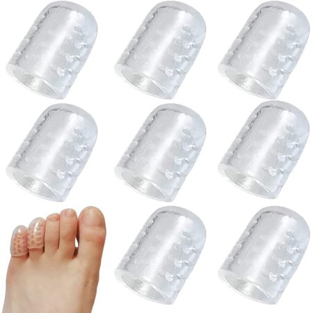 Silicone Anti-Friction Toe Protector,Silicone Breathable Toe Covers,Toe Sleeve Protectors for Corns,Blisters and Pain Relief (8PCS)