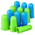 thumbnail image 1 of Silicone Anti-Scald Finger Caps - 3 Sizes for Kitchen - 12Pcs, Blue/Red, Heat Resistant, for Cooking/Glue Work, 1 of 8