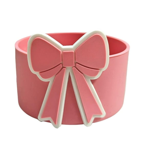 Silicone Anti-Slip Sleeve for Water Bottle with Bowknot Design, Multiple Colors