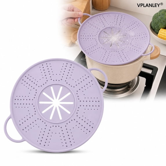 Silicone Anti Spill Pot Lid, Splash Proof Boil Over Guard Cover, Anti ...