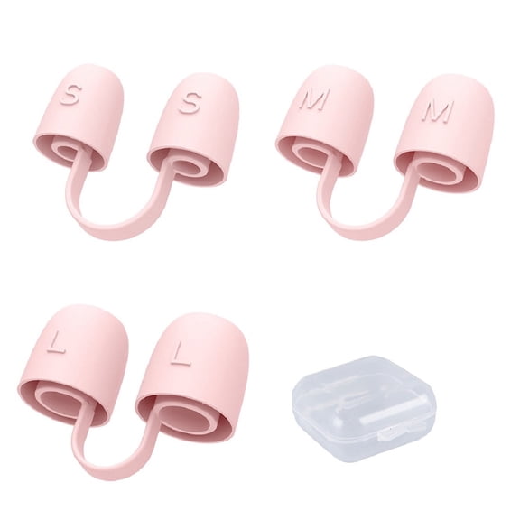 Silicone Anti-snoring Nasal Clip U-Shape Design Soft Reusable Nasal Protection in Flexible for Sleep, Swimming, Travel, Snore Reducing 6 Nasal Congestion Dilator in S/M/L