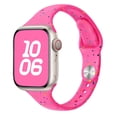 thumbnail image 1 of Silicone Apple Watch Band, Waterproof Breathable Sport Band for Apple Watch 38mm 40mm 41mm, iWatch Series 9, 8, 7, 6, 5, 4, 3, 2, 1, SE, BarbiePink, 1 of 3