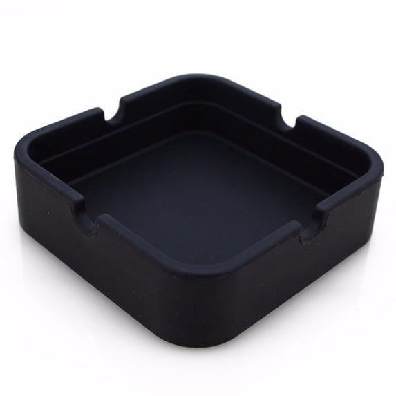 Silicone Ashtray Heat Resistant Round Rubber Ashtray for Indoor Outdoor Use Portable Non-Slip Party Home Office Car Smoking Accessories