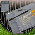 thumbnail image 1 of Silicone BBQ Grill Mat 15.98"x11.5" Non-Stick Heat-Resistant Protective Pad for Outdoor Camping Grilling, Tool Side Rack, Easy Clean, Orange/Red/Gray, 1 of 6