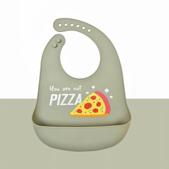 Silicone Baby Bib–Waterproof Adjustable Feeding Bib with Food Crumb Catcher–BPA-Free, Machine Washable, No-Mess Weaning Bib for Toddlers