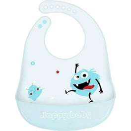 Silicone Baby Bib BPA Free Waterproof Bibs Adjustable 2PCS (Blue Sky) 