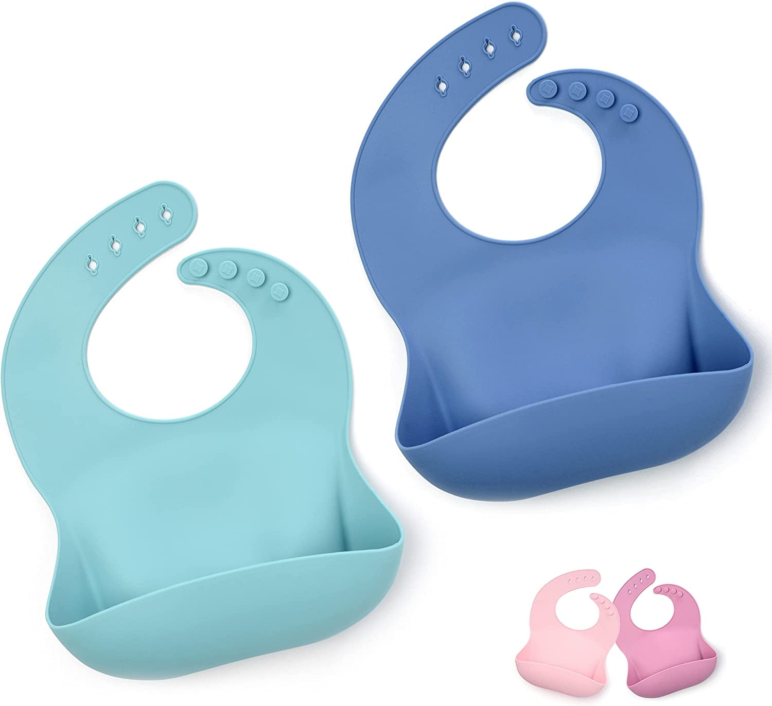 Silicone Baby Bibs \\u2013 Soft Adjustable Waterproof Bib for Babies & Toddlers | BPA Free \\u2026