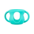 thumbnail image 1 of Silicone Baby Bottle Protector, Shockproof Drop Resistant Sleeve, Easy Grip Cover For Glass Feeding Bottle, Mint Green 1 Pack, 1 of 6