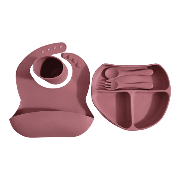 Silicone Baby Feeding Set - Pink
