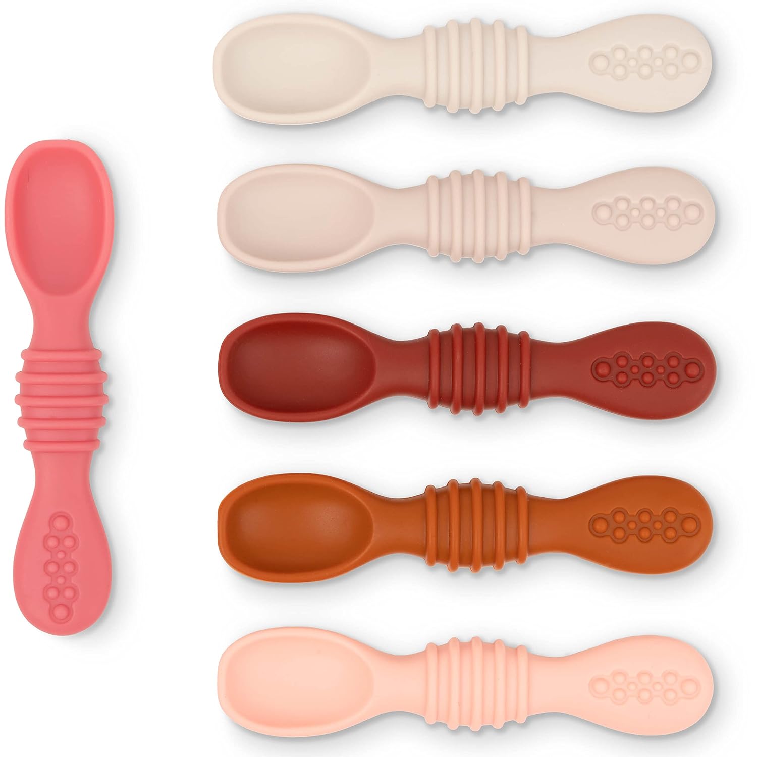 Silicone Baby Spoons Self Feeding 6 Months BPAFree Infant Spoons for
