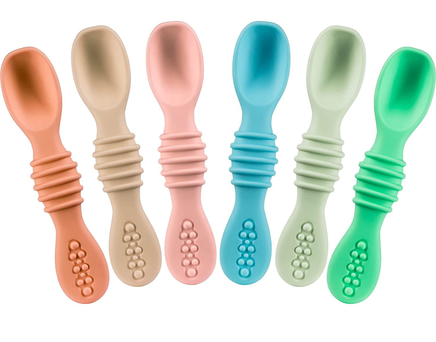 2pcs/pack Silicone Baby Feeding Spoon, Soft Tip Spoon For Training And  Teething, With Suction Cup For Self-feeding