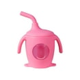 thumbnail image 1 of Silicone Baby Straw Cup,1PC Baby Silicone Sippy Cup Cartoon Penguin Shape Water Bottle Visible Baby Bottles Transparent Cups Portable Baby Tableware,Sippy Cup for 6 Month Old | 6month+, 1 of 5