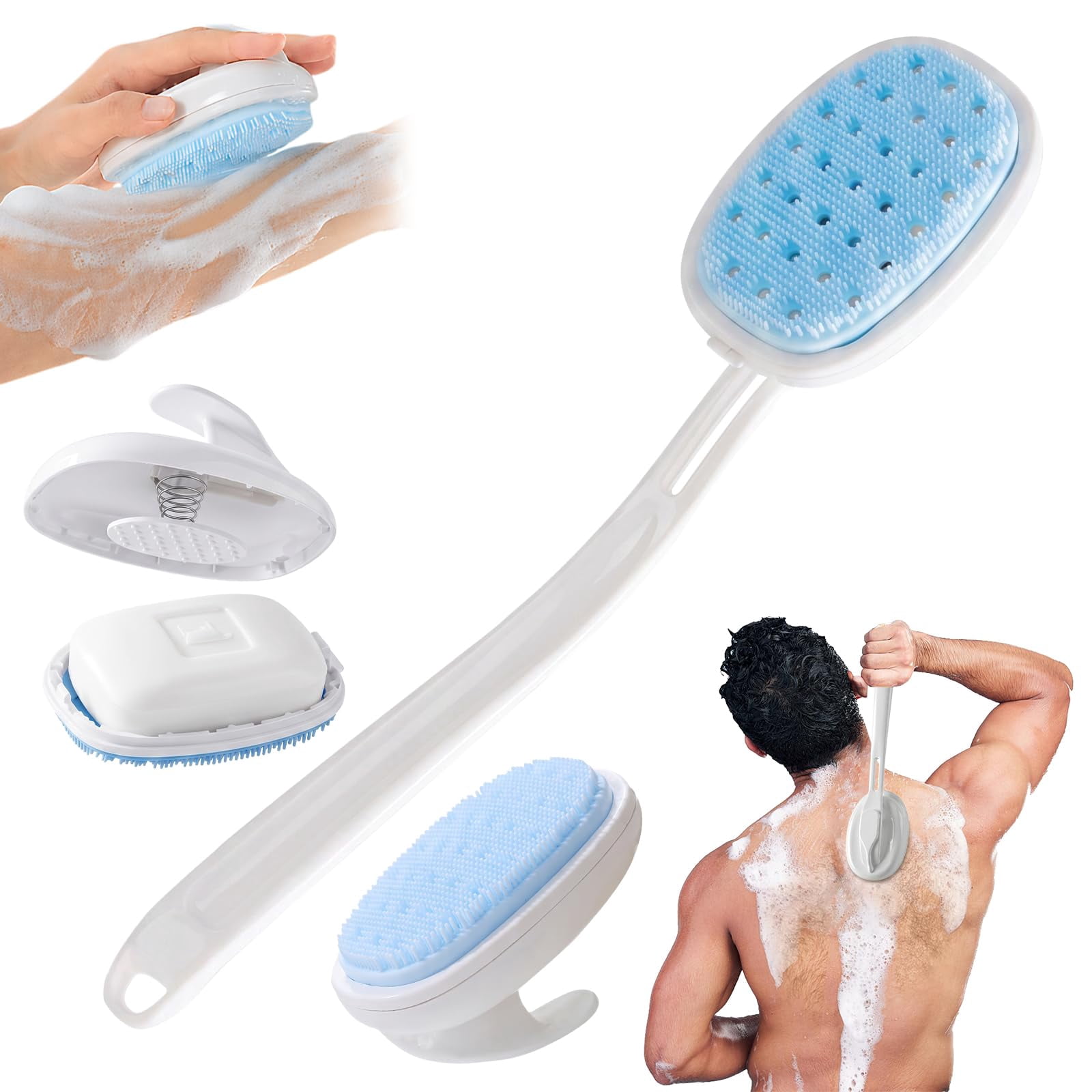 Silicone Back Scrubber with Built-in Soap Reservoir, 2026 New ...