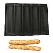 Silicone Baguette Pan - Non-stick Perforated Fench Bread Pan Forms , Hot Dog Molds , Baking Liners Mat Bread Mould