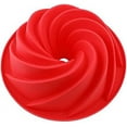 thumbnail image 1 of Silicone Baking Cake Mould, 9 Inch Non-Stick Cake Tin, Fluted Round Cake Pan Silicone Pan, Spiral Cake Pans, Silicone Cake Moulds for Baking Cake Mol, 1 of 5