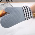 thumbnail image 1 of Silicone Baking Gloves, Heat Resistant Kitchen Insulation Gloves, Soft Comfortable Mitts for Oven, Microwave and Grill Use, Easy to Clean, High Temperature Resistance up to 260°F (1 Pair) Dark Gray, 1 of 6