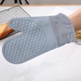 thumbnail image 1 of Silicone Baking Gloves, Heat Resistant Kitchen Insulation Gloves, Soft Comfortable Mitts for Oven, Microwave and Grill Use, Easy to Clean, High Temperature Resistance up to 260°F (1 Pair) Gray, 1 of 6