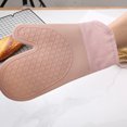 thumbnail image 1 of Silicone Baking Gloves, Heat Resistant Kitchen Insulation Gloves, Soft Comfortable Mitts for Oven, Microwave and Grill Use, Easy to Clean, High Temperature Resistance up to 260°F (1 Pair) Pink, 1 of 6