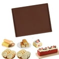 thumbnail image 1 of Silicone Baking Mat – 12.2 x 10.2in Non-Stick Reusable Oven Liner for Cookies and Fruit Drying(Brown), 1 of 6