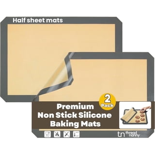 Silicone Baking Mat - 2 Pack Half Sheet  Reusable Silicone Baking Sheet Liner for Oven Nonstick Mat 16.5"x11.6" for  Baking Kitchen Counter Bakery Supplies