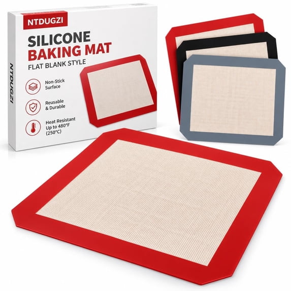 Silicone Baking Mat, Convertible Silicone Baking Sheet with Snap Lock ...