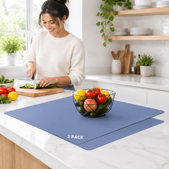 Silicone Baking Mat, Lake Blue, 35.4