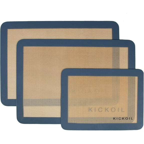 Silicone Baking Mat Large Set 4 Half Sheet-Silicone Bakeware Mat for Oven Reusable Heat Resistant Non Stick Baking Sheet BPA Free Cooking Supplies for Cookie, Bread, Macaron&Pastry,Rectangular