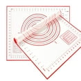 thumbnail image 1 of Silicone Baking Mat Medium (15.7'x19.7') with Measurement Indicators, Non-Slip, Pastry Mat Sheet for Dough Pie Crust Rolling Mats for Making Cookies, Macarons, Bread, Baking Supplies - Pack of 2, 1 of 6