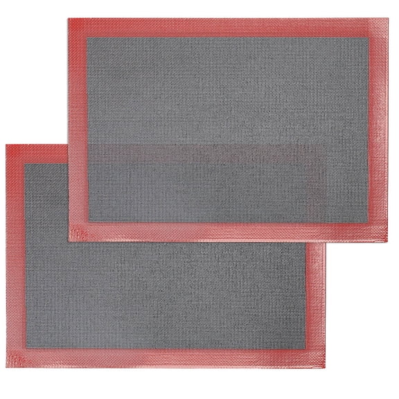 Silicone Baking Mat with Microperforated, 2 PCS Perforated Baking Mats/Oven Liners for 13" x 18" Half Sheet Pan, Reusable Air Mesh Silicone Mat for Cookie/Eclair/Bread/Pizza/Pastry