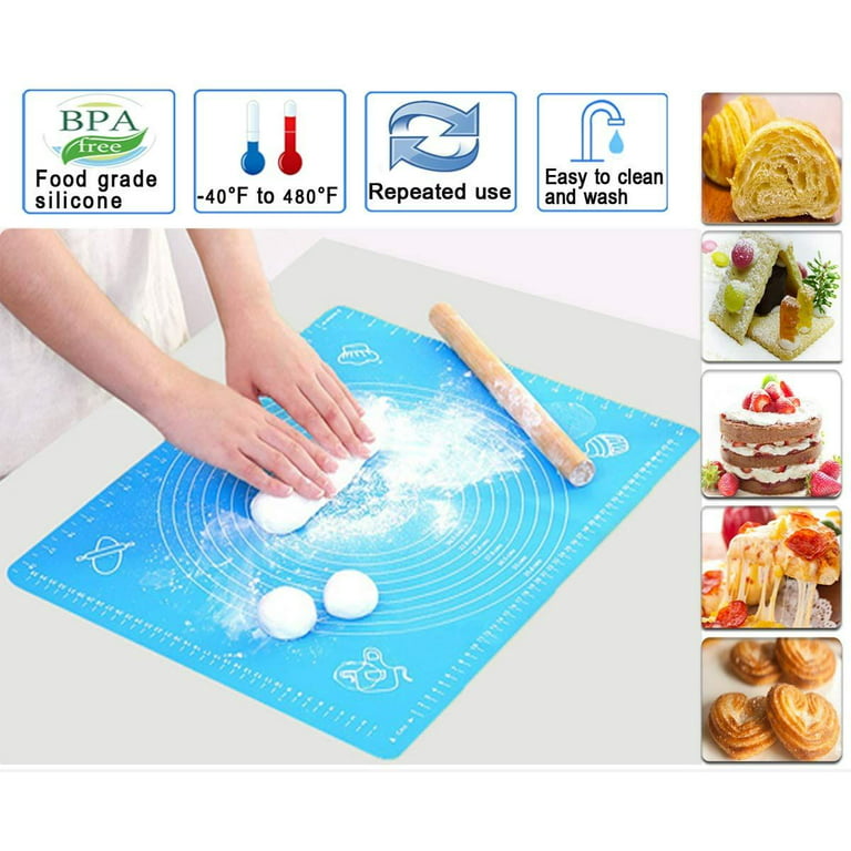 Silicone World Kneading Dough Mat Silicone Baking Mat Pizza Cake Dough  Pastry Kitchen Cooking Grill Bakeware Table Mat Pad Sheet - AliExpress