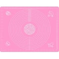 thumbnail image 1 of Silicone Baking Mat for Pastry Rolling with Measurements, Liner Heat Resistance Table Placemat Pad Pastry Board, Reusable Non-Stick Silicone Baking Mat for Housewife, Cooking Enthusiasts (Pink), 1 of 7