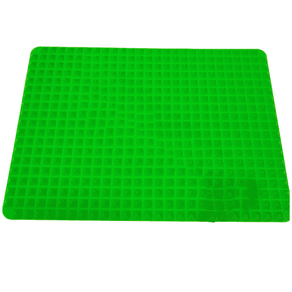 Silicone Baking Mat Pyramid Sheets Cooking Pan，Best Healthy Fat Reducing Nonstick Cooking Mat for Baking Mat for Oven Grilling BBQ, Baking and Roasting - Green