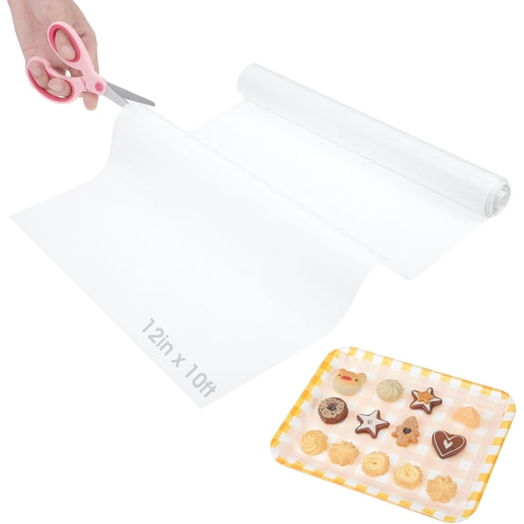 Silicone Baking Mat Roll -12IN x 10FT Non Stick Heat Resistant Food Grade Baking Mats, No Slip Reusable Freeze Dryer Mat,Pastry Mat,Countertop Protector Mat, Washable Oil-Proof Refrigerator Liners