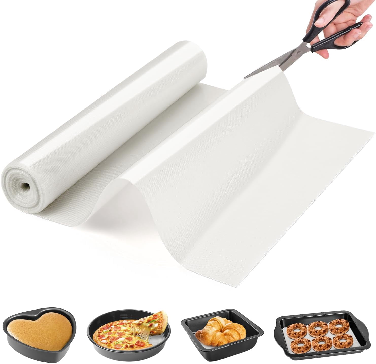 Silicone Baking Mat Roll, Cut to Size Non Stick Heat Resistant Pastry ...