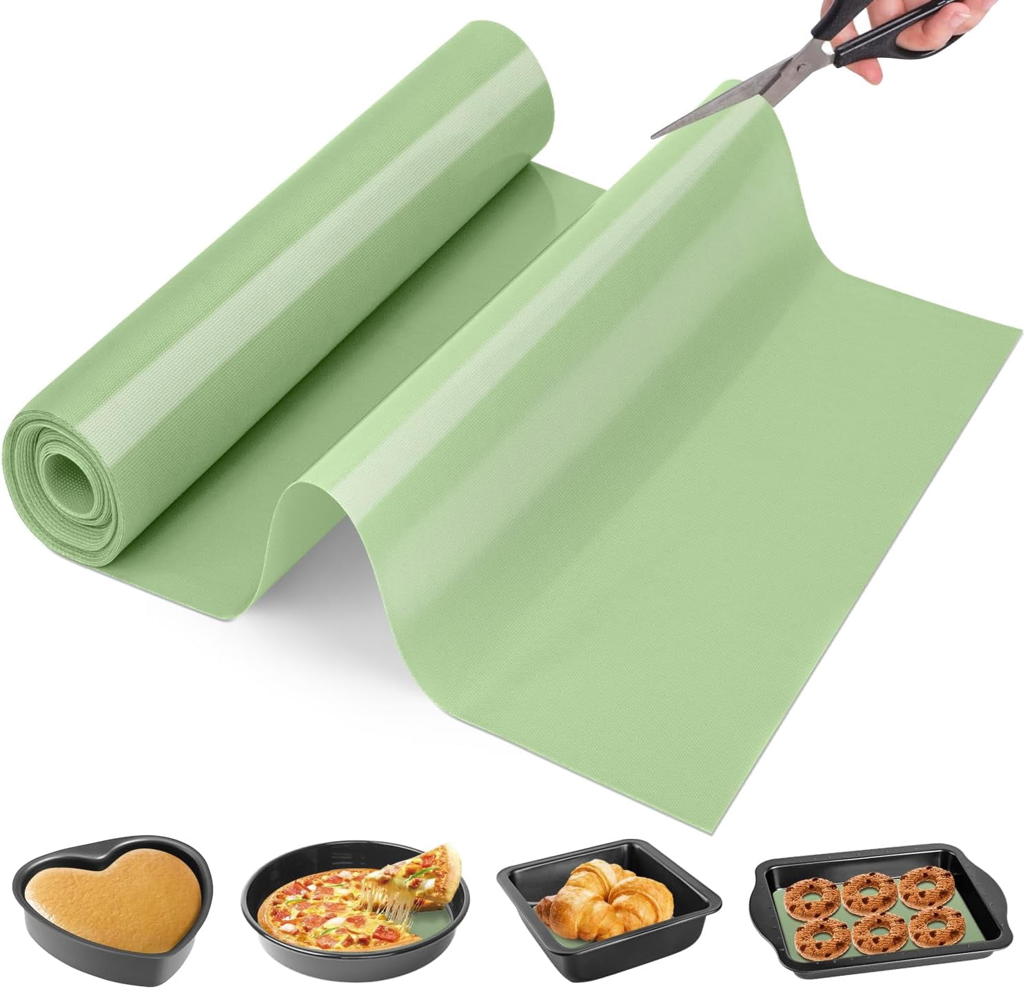 Silicone Baking Mat Roll, Cut to Size Non Stick Heat Resistant Pastry ...