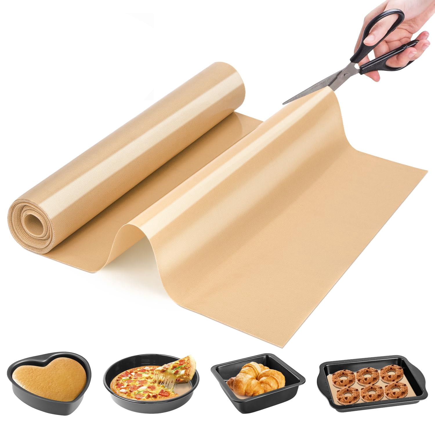 Silicone Baking Mat Roll- Non Stick - Heat Resistant Pastry For  Non-slip Macaron Freeze Dryer Making Cookie Pie Bread Pizza