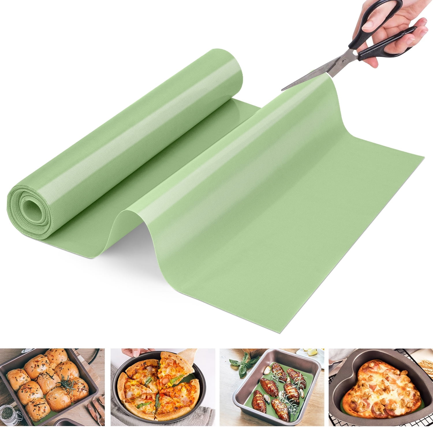 Silicone Baking Mat Roll - Non Stick, Heat Resistant Pastry Mat for ...