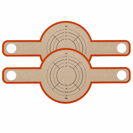 Silicone Baking Mat for Dutch Oven Bread Sling Non-Stick Easy Clean Reusable Silicone Baking Mat 8.3" Orange 2 Pcs