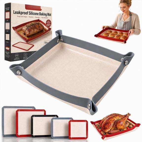Silicone Baking Mat with Buckle, Silicone Rectangular Baking Mat