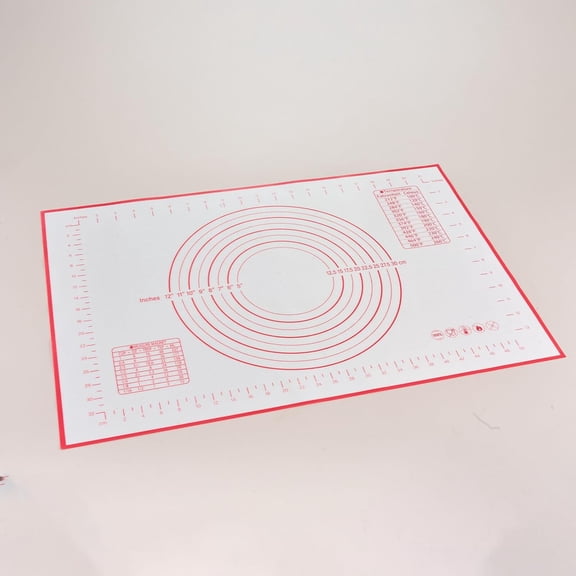 Silicone Baking Mat with Measurement, Non-Stick Pastry Mat for Dough Rolling, Non-Slip Kneading Mat for Kitchen Baking, 16" x 24"