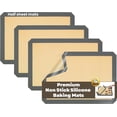 thumbnail image 1 of Silicone Baking Mats Half Sheet Non Stick for Oven Reusable 4 Pack - Thick Heavy Duty Silicone Baking Mat Cookie Sheet 1/2 Size for Macaron & Pastry - Half Size Rectangular Cooking Oven Liner Pad, 1 of 6