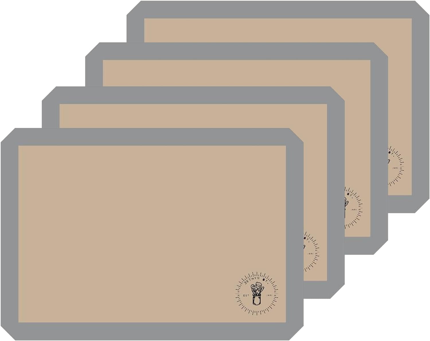 Silicone Baking Mats Half Size Sheet Liners Pack Of 4 Oven Safe (11.5 X 16.5) Non-Stick Liner Perfect For Macarons Cookies And Cakes
