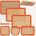 thumbnail image 1 of Silicone Baking Mats - Non Slip, Non Stick Reusable Mats, Oven Liner, Counter Mat, Set of 6, 1 of 4