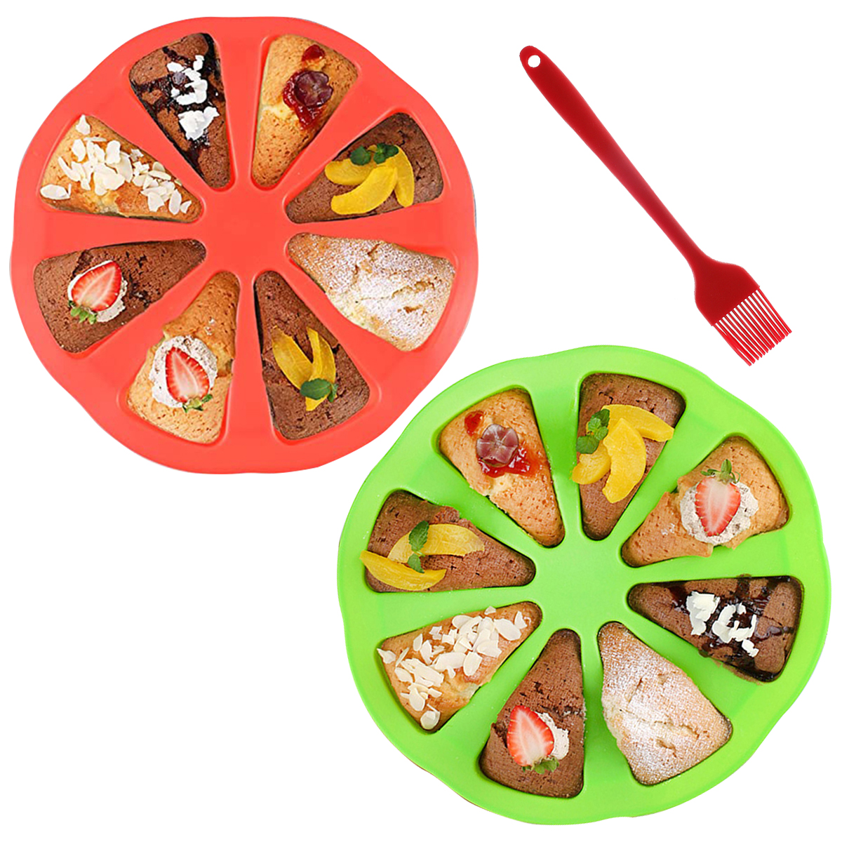 Silicone Baking Mold 8 Cavity Nonstick Cake Pan Mold Heat Resistant