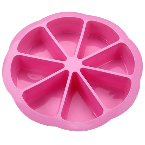 Silicone Baking Mold, Oimcto 8 Cavity Non-Stick Pan for Pizza, Cake, Cornbread, Scone and Soap, Heat Resistant, Easy Demold Reusable, DIY Kitchen Baking tool, Pink