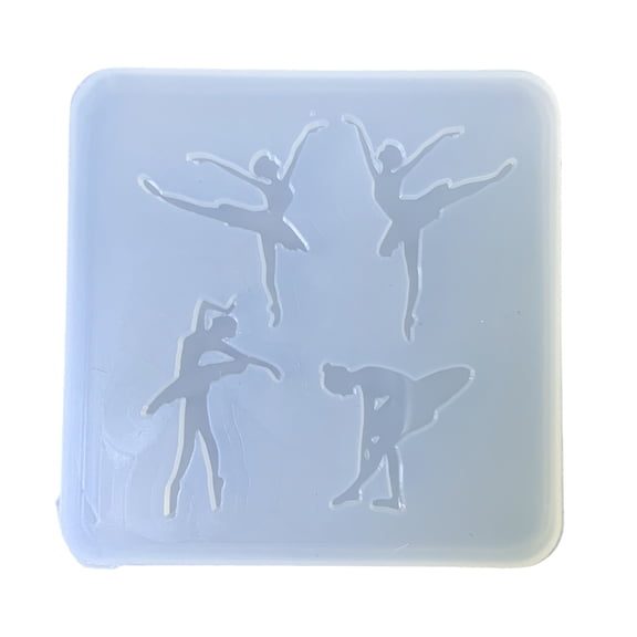 Silicone Baking Molds Distinctive Ballet Shape Reusable Molds Flexible Crafting Tool for Chocolate Candy and Fondant