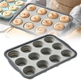thumbnail image 1 of Silicone Baking Pan with Metal Reinforced Frame - 6/12 Cup Non Stick Cupcake Mold, Foldable Space Saving Design, Oven Freezer Dishwasher Safe, Heat Resistant to 450°F, 1 of 9